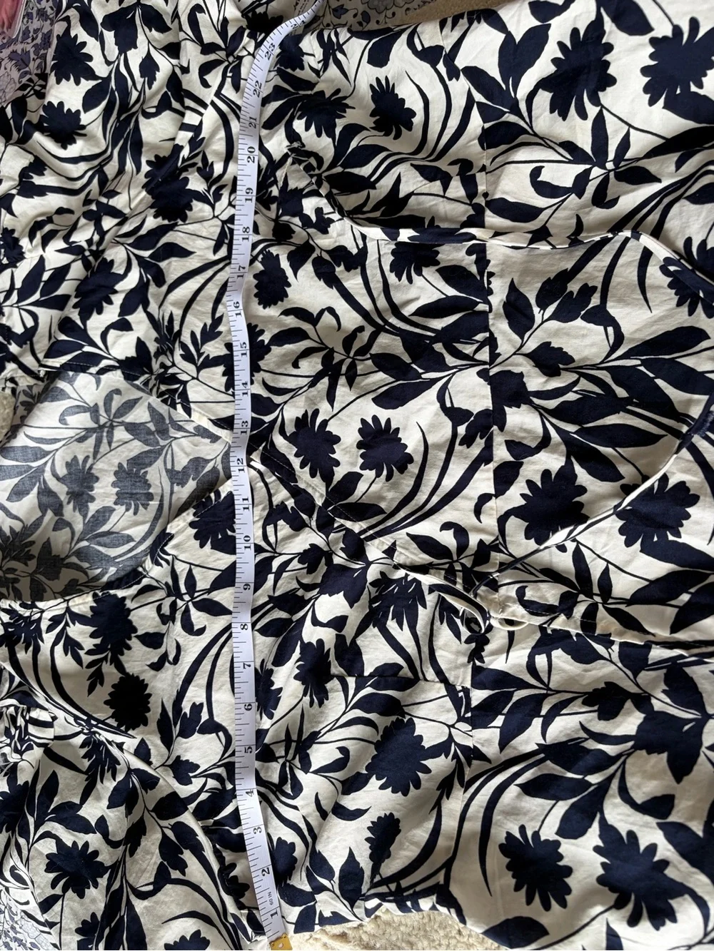 NWT Old Navy Women's Navy Floral Tie-Waist wrap Blouse XL capsule classic